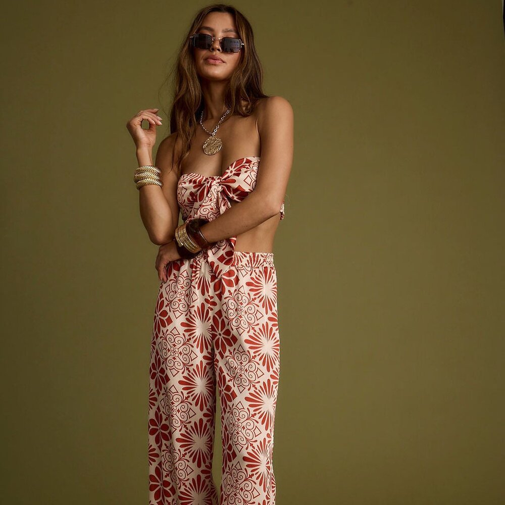 12th Tribe Cubana Rust Satin Pants Size XSXS